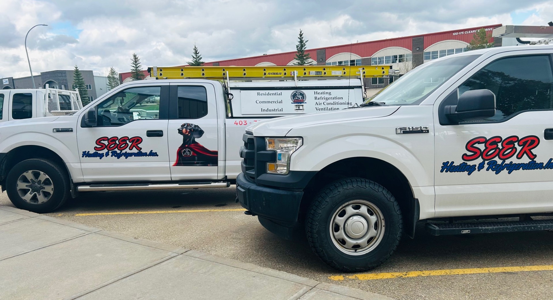 Seer Heating & Refrigeration service trucks